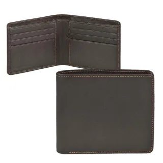 Geldbörse ohne Münzfach Leder mocca 11x9cm | Sonnenleder Ems. Ein extra flacher Organizer für Ihre Karten und Geldscheine in der Hosentasche.