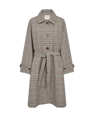 MOS MOSH - MMSelestine Check Coat oxford tan - Gr. - S