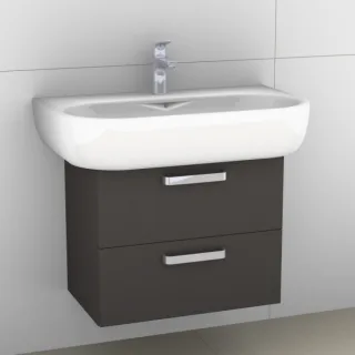 Artiqua 413 Waschtischunterschrank für 4U 123480 Stahlgrau, 413-WU2L-K25-7142-88 413-WU2L-K25-7142-88