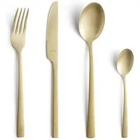 Amefa Besteck-Set MANILLE (16-tlg), 4 Personen, Edelstahl Rostfrei 18/0, Handreinigung empfohlen, champagnerfarbender PVD Veredelung, vintage