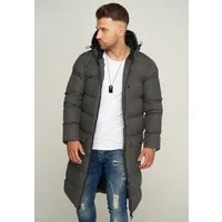 SOULSTAR Parka mit Kapuze als Langer Steppmantel - Winterjacke S2KANSK Herren warmer Wintermantel Pufferjacke Steppjacke