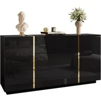 Lookway Kommode ONYX Moderne Hochglanz Sideboard mit 3 Schubladen