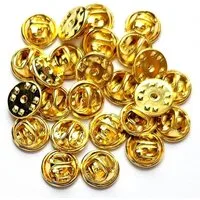 hegibaer Anstecknadel 25 neue goldfarb​ene Verschlüss​e Butterfly Clips für Pin Anstecker (25-tlg), Beste Qualität