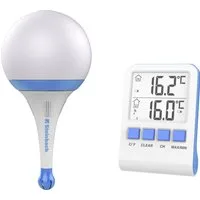 Steinbach Schwimmthermometer Steinbach Solarleuchte mit Funkthermometer blau