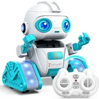 POPOLIC RC-Roboter Roboter Kinder Spielzeug - Wiederaufladbar und Projizierbar (RC-Roboter mit LED-Augen und Musik - Robot Spielzeug ab 3 4 5 6 7 8 9 10 Jahre Jungen), Gestensensor Kinderspielzeug Geschenk