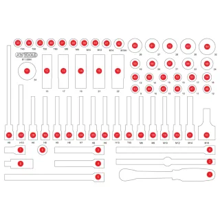 KS Tools Leere Schaumstoffeinlage zu 811.0064 - 811.0064-97