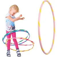 Hoopomania Hula-Hoop-Reifen Bunter Kinder Hula Hoop für kleine Profis, Ø80cm, Rosa-Gelb