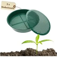 GarPet Gartensieb Gartensieb Erde 2in1 Erdsieb für Garten Sieb Sandsieb 4 - 6 mm Ø 38cm