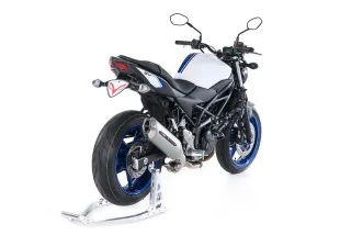 Sport Auspuff BOS Street Fox Edelstahl matt für Suzuki SV 650 /A Bj. 2016-2020 EURO-4 +ABE