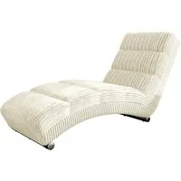 MIRJAN24 Sessel Holiday Cord Bis, 180x62x84 cm, verchromte Füße