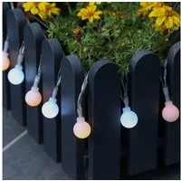 MARELIDA LED-Lichterkette LED Deko Berry Mini Kugeln 20LED warmweiß kaltweiß 1,9m Timer, 20-flammig