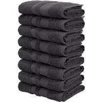 OTTO home Handtücher Vanessa, 8 Handtücher, 50x100cm, in Standard- und Premium-Qualität, Walkfrottee (Set, 8-St), Handtücher mit Bordüre, 100% Baumwolle, einfarbig, weich
