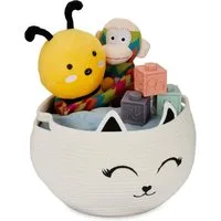 relaxdays Aufbewahrungskorb Kinder Aufbewahrungskorb Katze