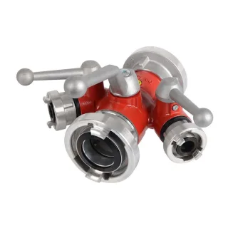 Kindswater Kugelhahnverteiler Storz C-DCD Aluminium , Abmessung  L x B x H:256 x 260 x 188mm