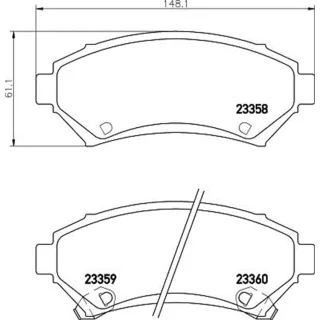 Hella Bremsbel?ge vorne Chevrolet Impala Trans Opel Sintra