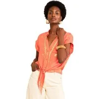 Love & Roses Hemdbluse Love & Roses Button-down-Hemd mit Krempelärmeln (1-tlg)