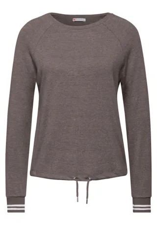 Street One - Strick-Look Shirt braun - Gr. - 36