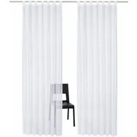 OTTO home Gardine Belem (2 St), Schlaufen, transparent, Voile, 1 oder 2 Schals, Vorhang, Fertiggardine, Kreise