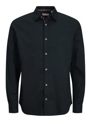 JACK&JONES - JJPIERRE SLUB DETAIL SHIRT LS sky captain - Gr. - XL