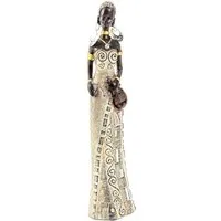 Geschenkestadl Afrikafigur Afrikanische Frau mit Wasserkrug Kunstfigur 24 cm Wohnkunst Deko (Spar-Set, 1 St., 1 Afrikanerin mit tollem Schmuck und Wasserkrug), detaillierte Afrikanerin