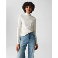 OPUS Langarmshirt SUHANNA CURLY Slim Fit aus elastischem Jersey schmale Passform, natürlicher Griff, elastischer Stoff