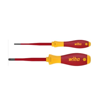 Wiha Schraubendreher Set SoftFinish electric slimFix Schlitz, PlusMinus/Pozidriv 2-teilges Set - 36333