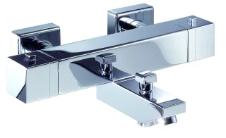 KAJA-Aquadrat Thermostat-Wannenfüll-und Brausebatterie, chrom 34810-C