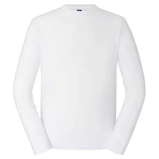 Russell - "Classic" T-Shirt für Herren/Damen Unisex Langärmlig (Weiß)