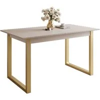 Lookway Esstisch ARTON GOLD II 140 cm ausklappbarer Tisch für 6-8 Personen, Breite: 140-195