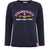 Zwillingsherz Sweatshirt "Strandglück" mit Used-Look Kanten