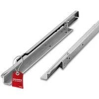 SO-TECH® Auszug Schubkastenauszug Schwerlast Rollenführung Teilauszug Stahl (1 St), Nennlänge 500 mm, Tragkraft 100 kg, aufliegende Montage
