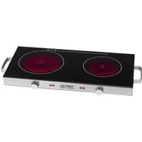 TZS FIRST AUSTRIA Doppelkochplatte Infrarot Kochplatte, elektrisch, 2800W, 20cm und 16,5cm Kochfeld, Oberflächentemperatur >400°C, Glaskeramik, jedes Kochgeschirr geeignet
