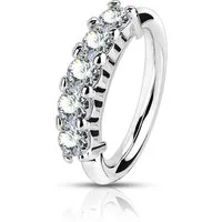 viva-adorno Nasenpiercing Nasenring Piercing Hoop Ring Kristalle Tragus Helix Cartilage, Zirkonia Ohrpiercing