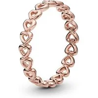 Pandora Fingerring Pandora Gereihte Herzen Ring 180177 Damenring