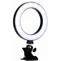 Grundig Ringlicht LED Selfie Ringlicht mit Clip, ∅ 15,6 cm – Ringlampe