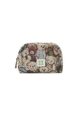 Kosmetiktasche mit Teddy-Bär-Motiven (3er-Pack) beige
