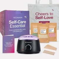 NEOMANN Warmwachs-Haarentferner Waxer II Waxing Kit für Frauen-Nicht klebend,teflonbeschichtet, Ganzkörper-Waxing
