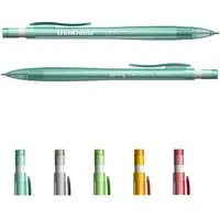 Erich Krause Druckbleistift, Druckbleistift HB 0,7 mm rund mit Radiergummi 1 Stück sortiert