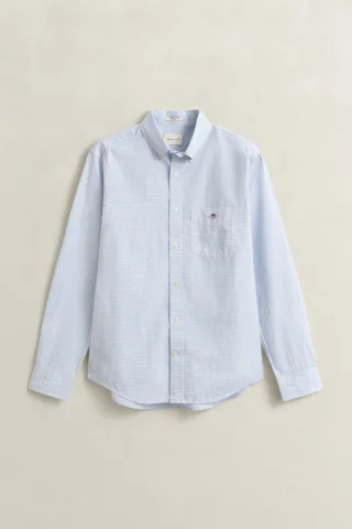 GANT - Gingham Classic Popeline Hemd light blue - Gr. - L