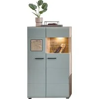 Innostyle Vitrine FUN PLUS II (2-St) Glastür, Holztür, 10 Fächer, Softclose, ABS Kantenschutz