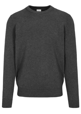 BASEFIELD - NOS Rundhals Pullover graphite mel. - Gr. - XXL