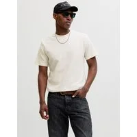 Jack & Jones Rundhalsshirt JJEAUSTIN TEE SS NOOS Materialmix, relaxed fit