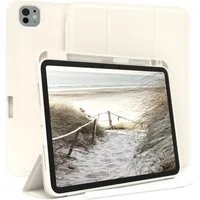 EAZY CASE Tablet-Hülle Penholder Smartcase für Apple iPad Pro 11 (2024) 11 Zoll, Etui Klapp Cover Schutzhülle Smart Case Sleep Modus Funktion Weiß