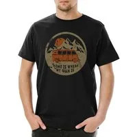 Urban Backwoods Print-Shirt Home Is Where My Van Is Herren T-Shirt Campen Camping Camper Vanlife (1-tlg) Road Trip Zelten Zelt
