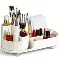 BlingBin Make-Up Organizer 360° Drehbarer Kosmetik Organizer, Make-up & Skincare Aufbewahrung, 1er Set, 1-tlg., 1tlg, Schmink Kosmetik Aufbewahrung, Kosmetikorganiser für Schlafzimmer, Bad