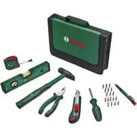 Universal Handwerkzeug-Set, 25-teilig grün, mit Werkzeugtasche