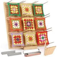 LuxusKollektion Häkelnadeln Großes Blocking Board 33x33 cm für Granny Squares Spannen mit 30