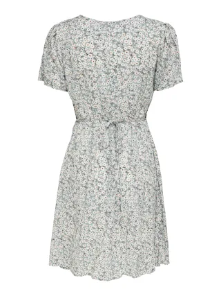 ONLY - ONLEVIDA S/S SHORT DRESS WVN NOOS Gray Mist - Gr. - L