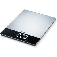BEURER Küchenwaage KS 34 XL, Extra hohe Tragkraft, Magic-LED-Display, Sensortastenbedienung