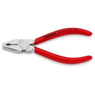 KNIPEX Mini-Kombizange mit Kunststoff überzogen verchromt 110 mm - 0303110